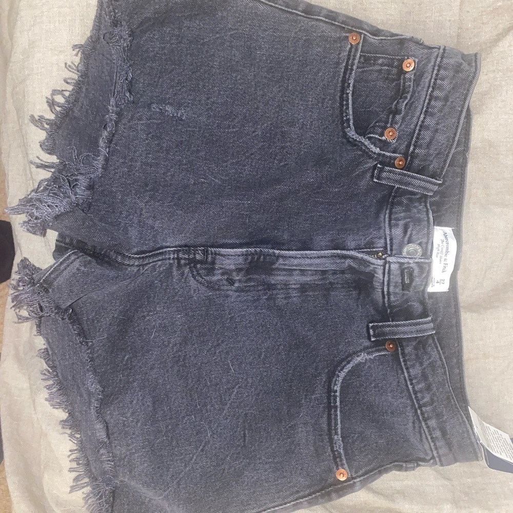 Abercrombie cutoff short high rise denim shorts